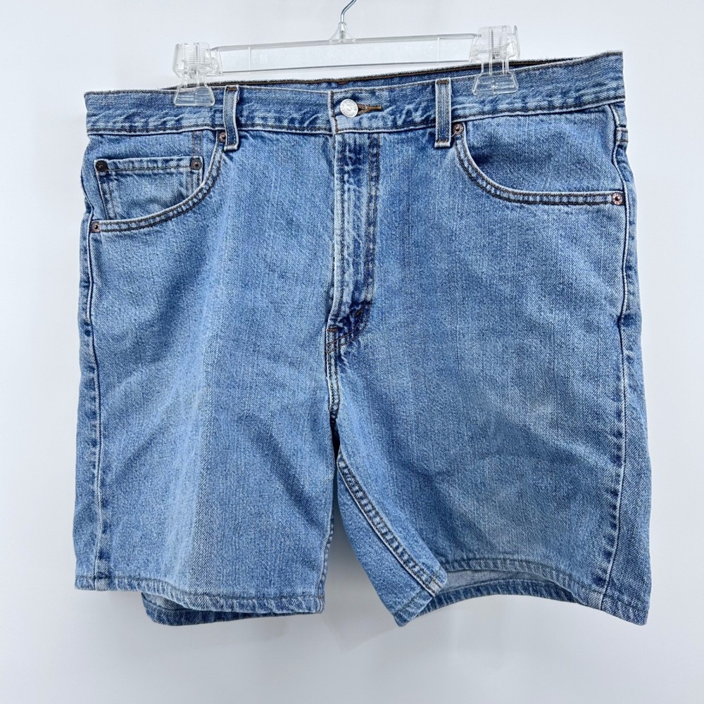 Levi's 550 Relaxed Fit Denim Jean Shorts Men's W36 Light Wash Cotton Casual